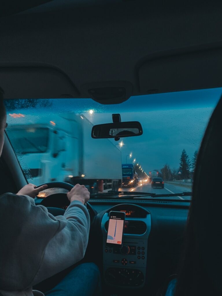 distorted windshield